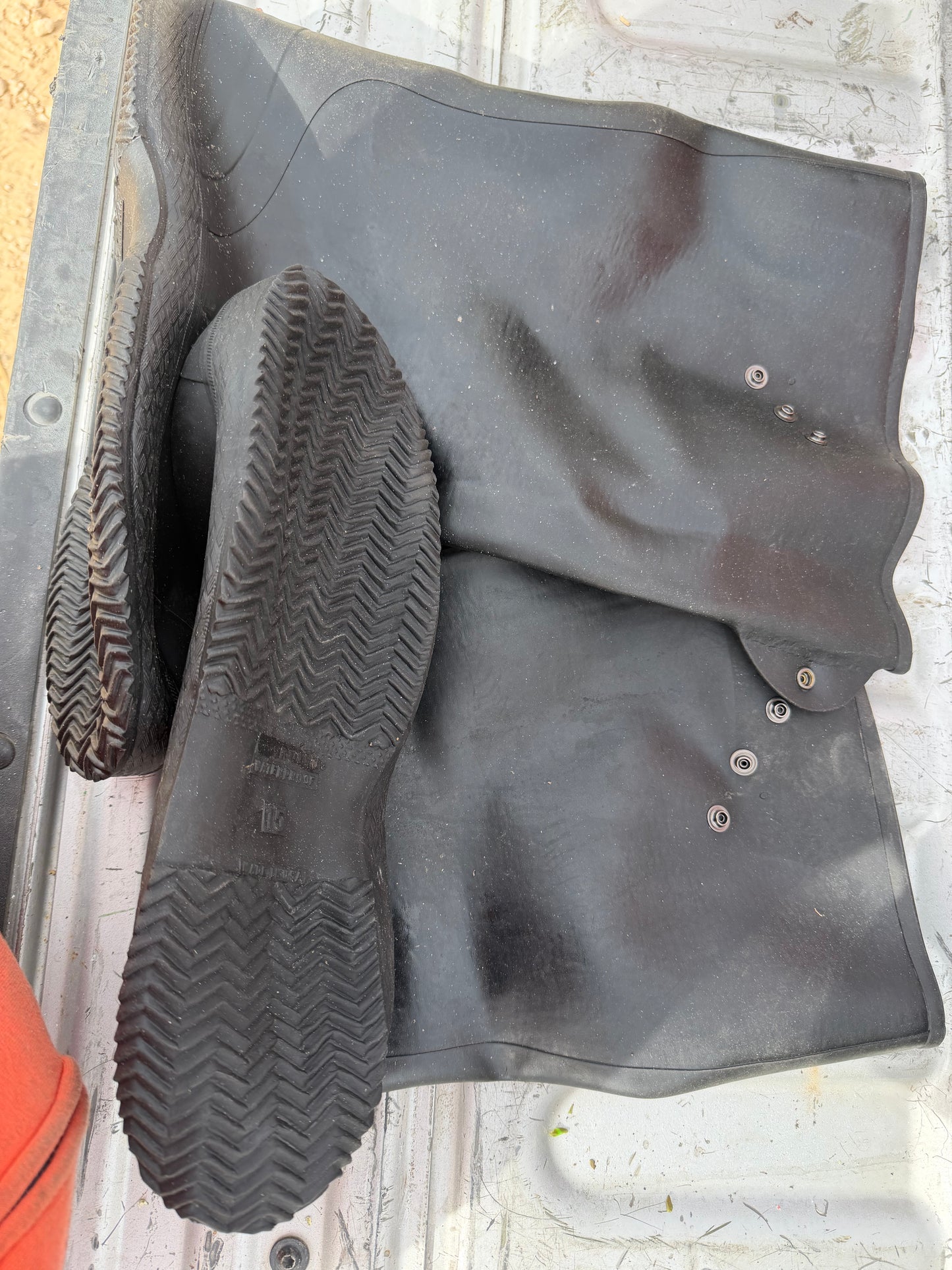 Rubber Gloulashes  rain and mud over boots black color size 15 new