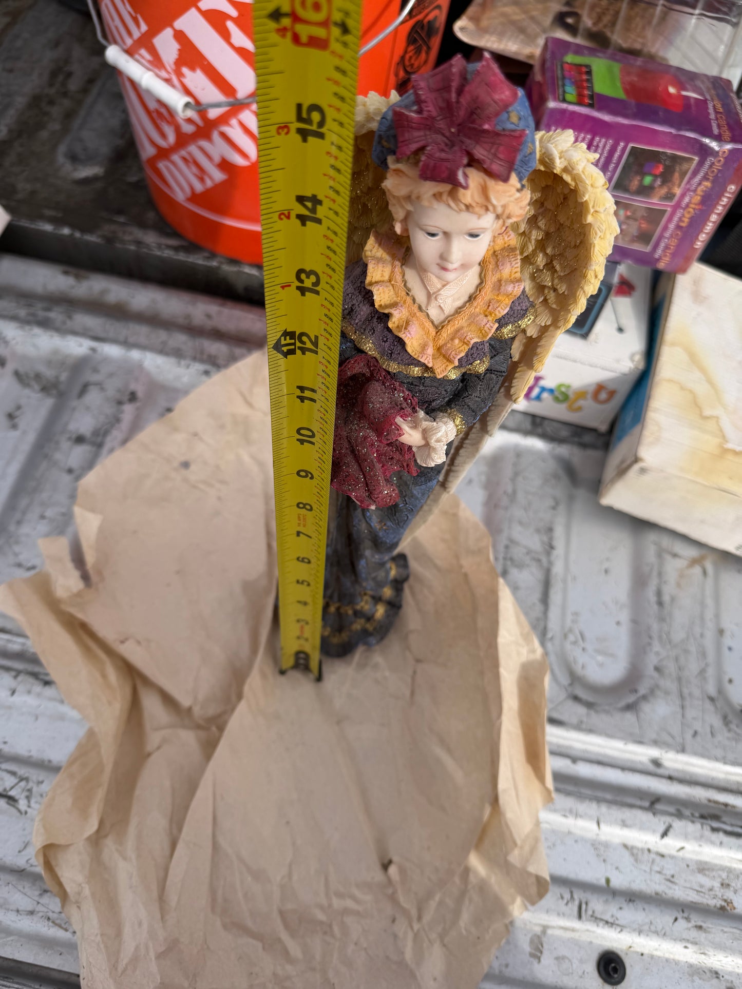 Angel statue. Tall 14 inch Christmas decoration for table…
