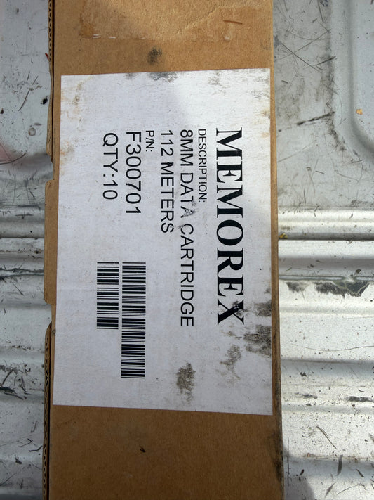 Memorex 8mm data cartridge 10 each new in box 112 meters …