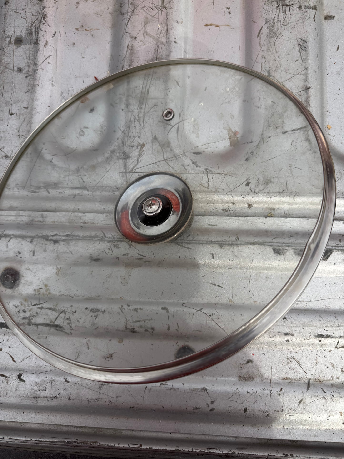 Glass pot lid with handle 9 inch around…