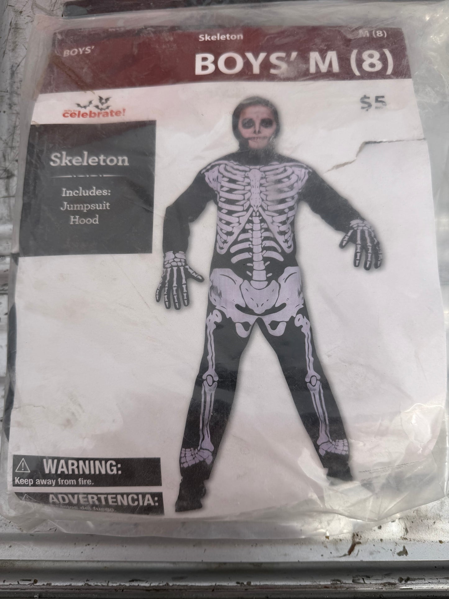 Costume Skeleton boys size 8 new …