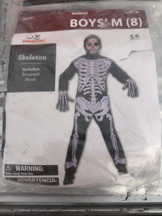 Costume Skeleton boys size 8 new …