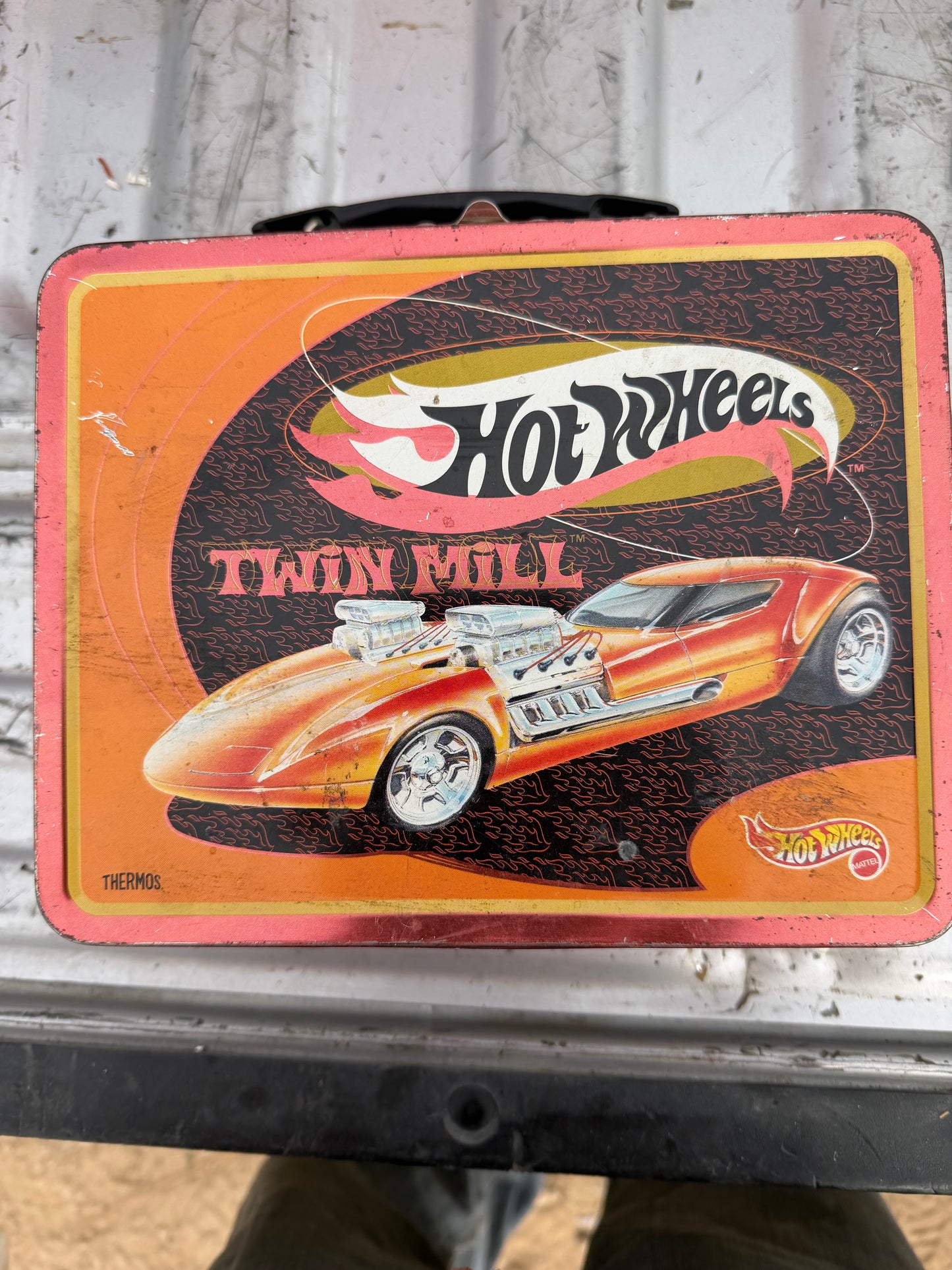 Hot Wheels Vintage school lunch box with thermos clean box …