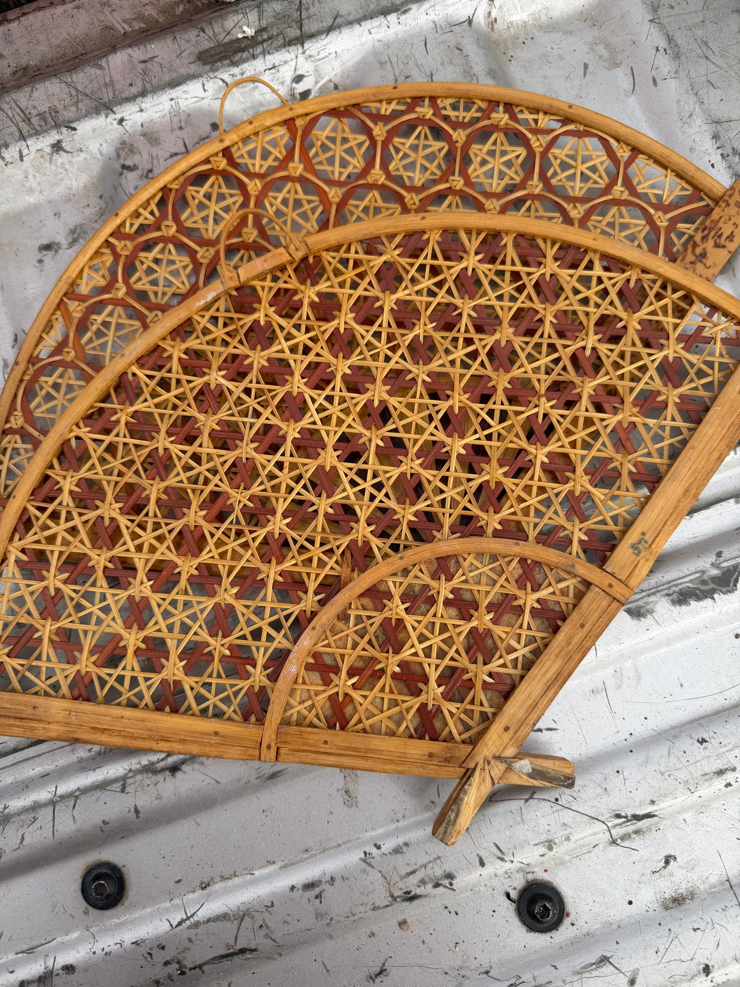 Wall art decoration fans 2 each made of bamboo wood…