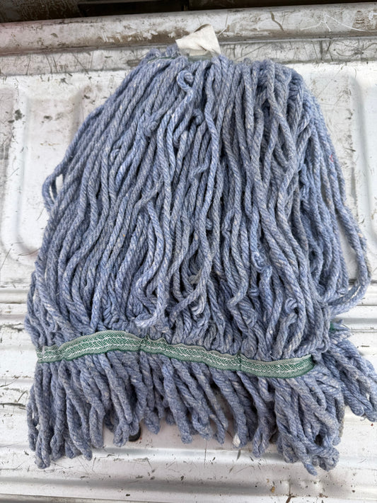 Mop head cotton cloth new out of bag blue strings …