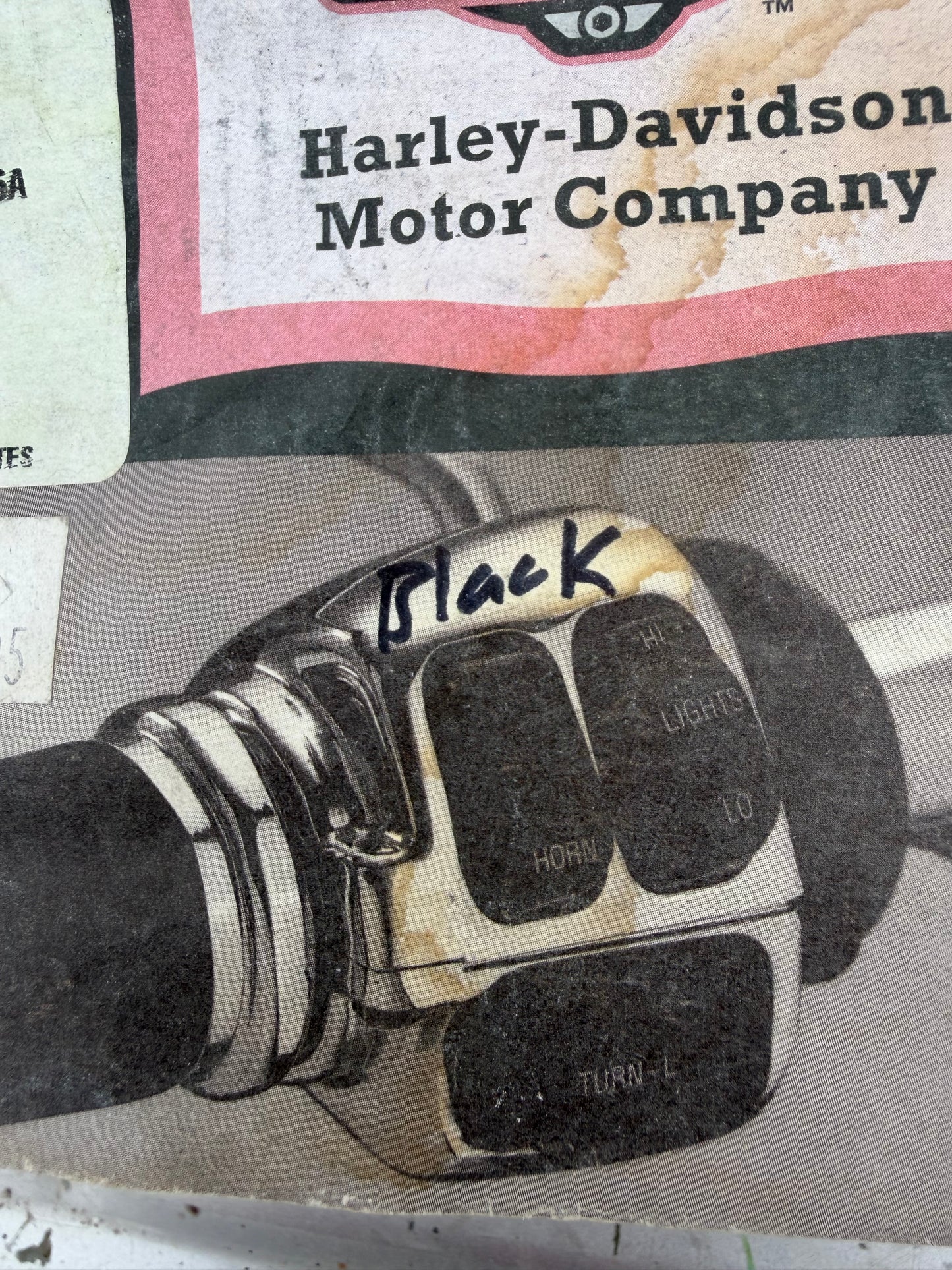 Harley Davidson handle bar switch housing set black color used …