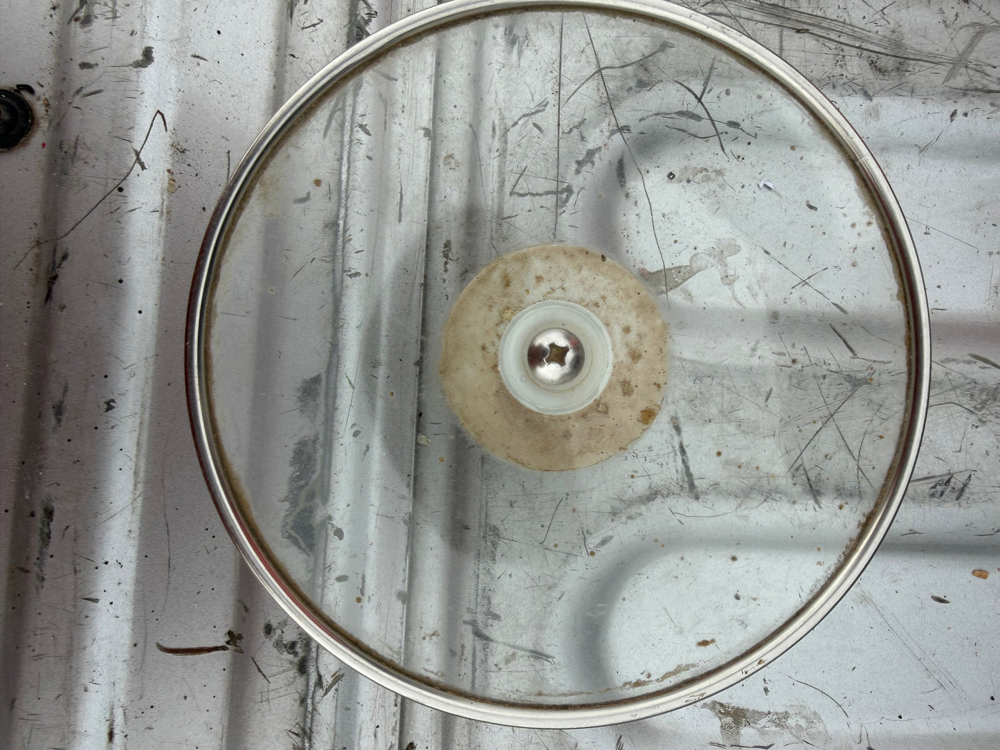 Glass pot lid round with handle 6 inch round …