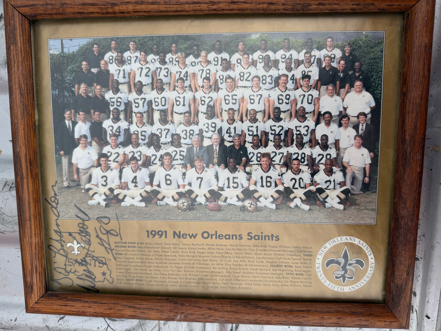 Sports picture New Orleans Saints signing number 80  10 inch long photo…