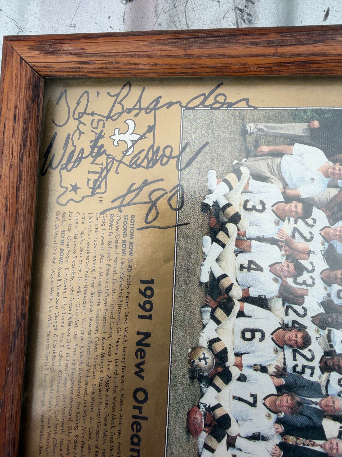 Sports picture New Orleans Saints signing number 80  10 inch long photo…