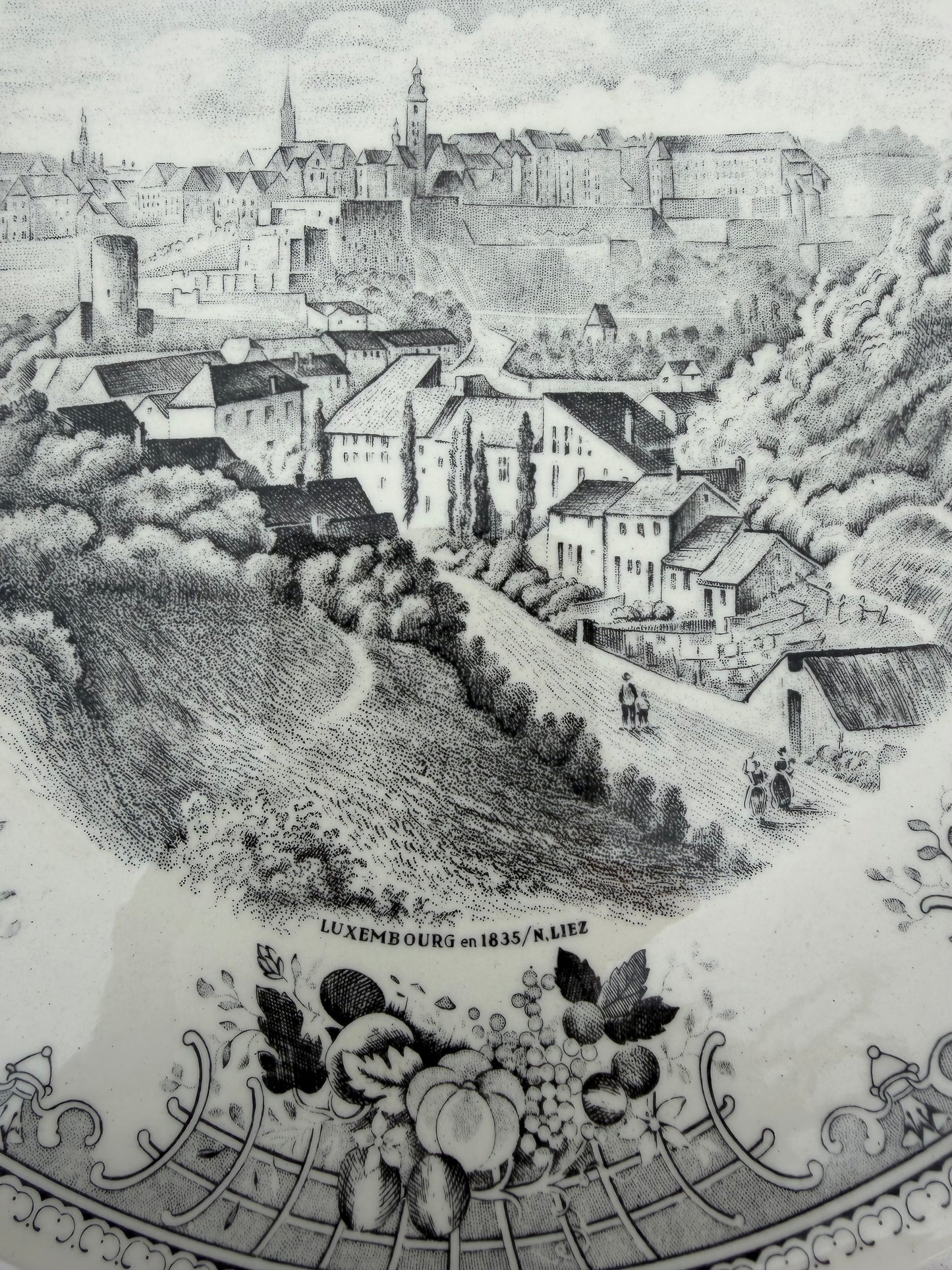 Antique Art Plate Luxembourg city plate in 1835 still in box original …