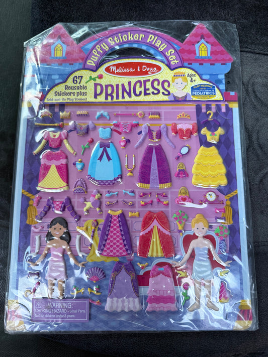 Melissa and Doug puffy sticker’s play set princess dressing room new …