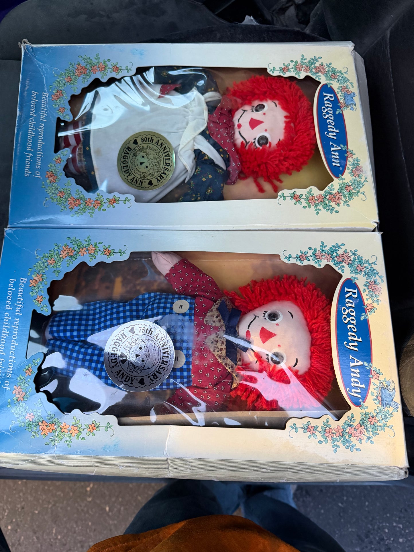 Raggedy Ann And Raggedy Andy doll set new in box. 15th anniversary reproduction of original dolls in 1978 …