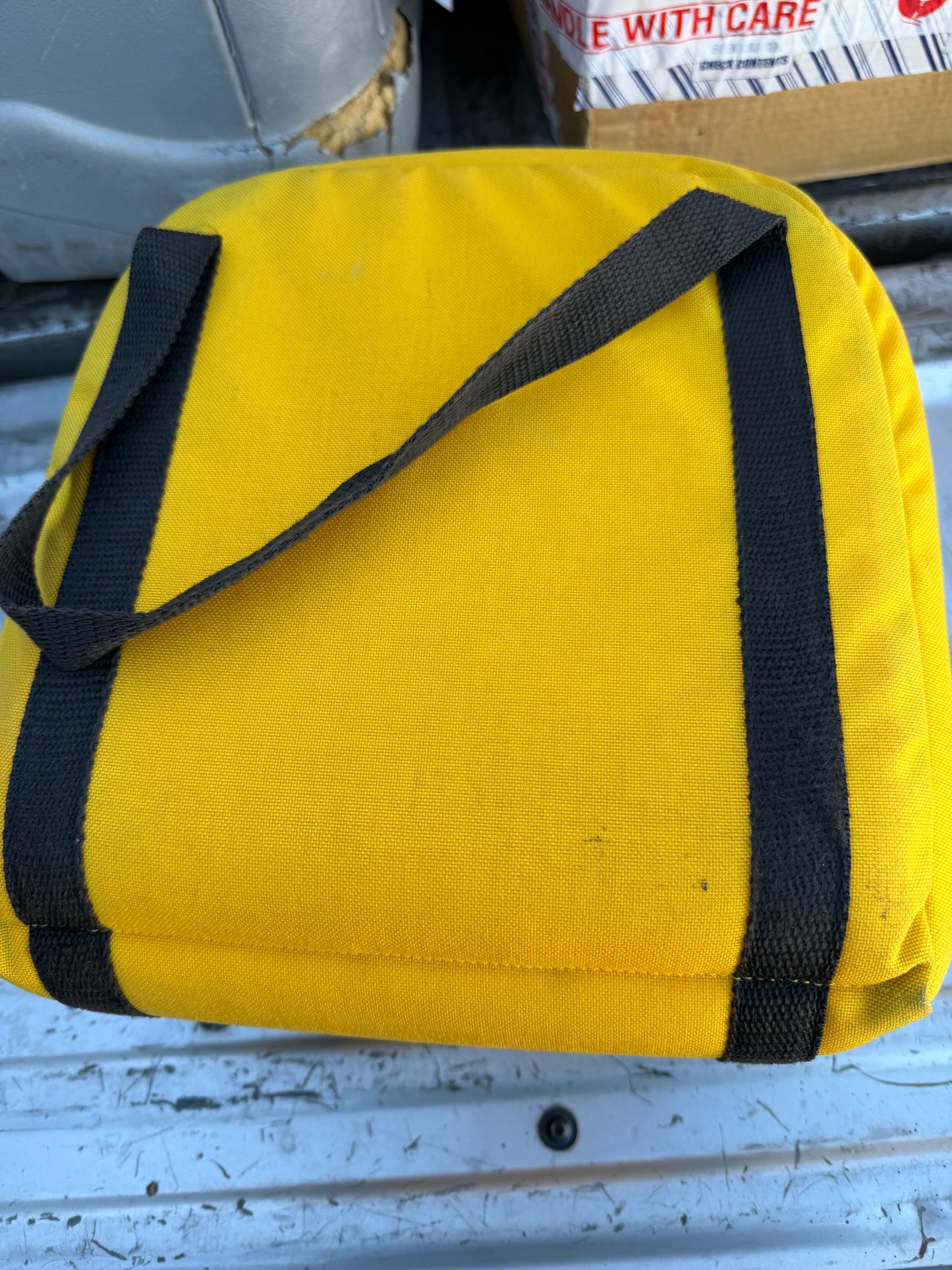 Trimble tools survey foam carrying bag yellow with handles and zipper New 12x8x6…