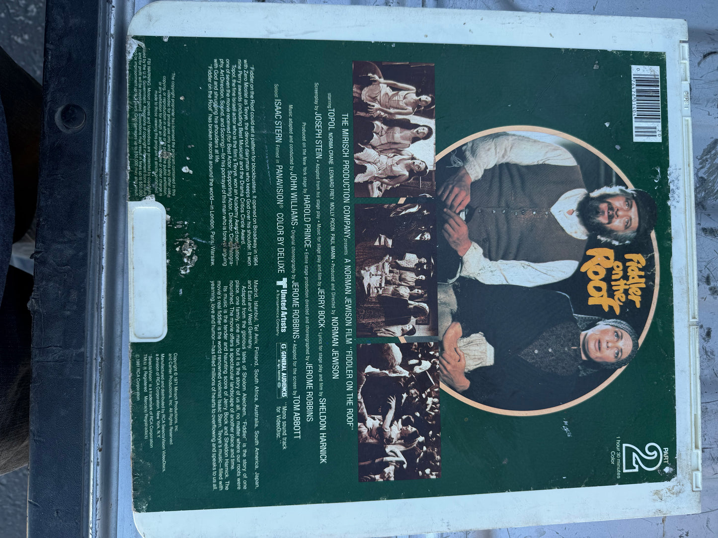 Fiddler on the Roof movie vintage Laser disk only the part 2 of movie …