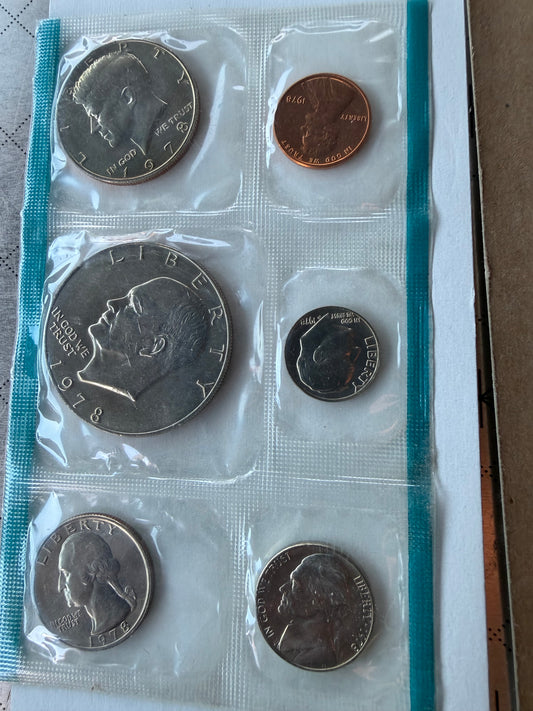 Mint coin set uncirculated proof United States of America coins vintage 1978 with  dollar coin new…