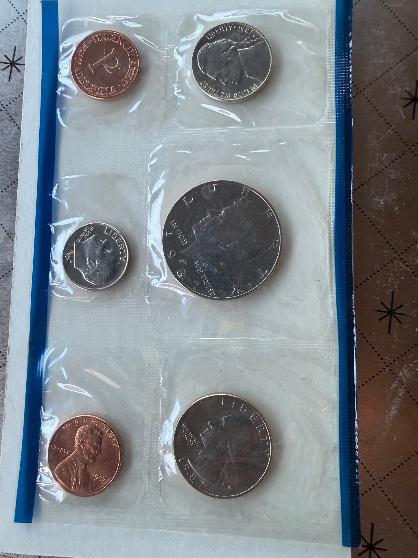 United States of America coins 1987 minted in Philadelphia uncirculated new sealed vintage…