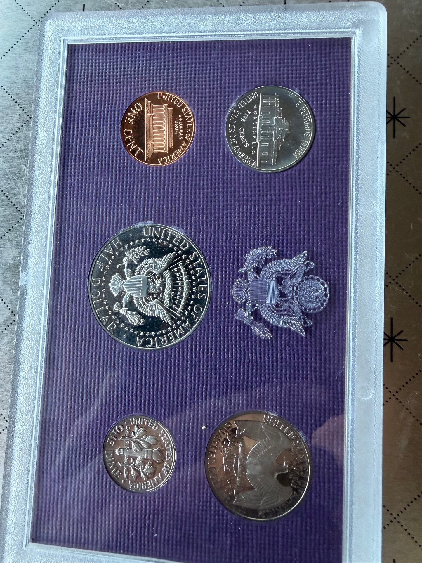 United States of America proof coin set 1985 vintage coins uncirculated mint proof set. New…