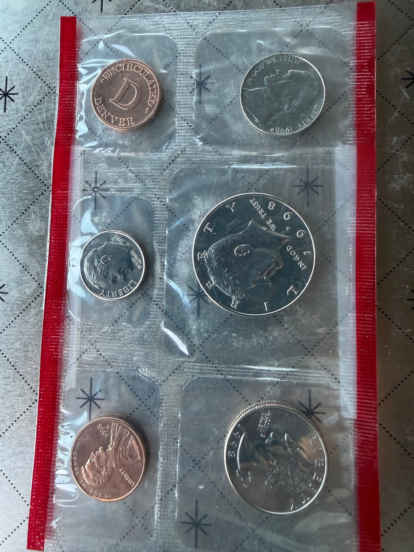 United States of America  coins minted 1998 in Denver Uncirculated new coins …