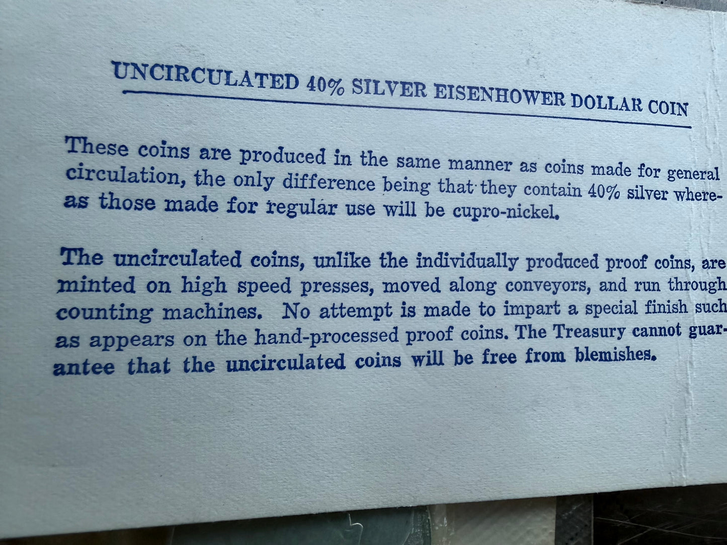 Silver Dollar coin 1971 United States of America coin sealed new uncirculated sealed 40 % silver coin new  Eisenhower dollar…