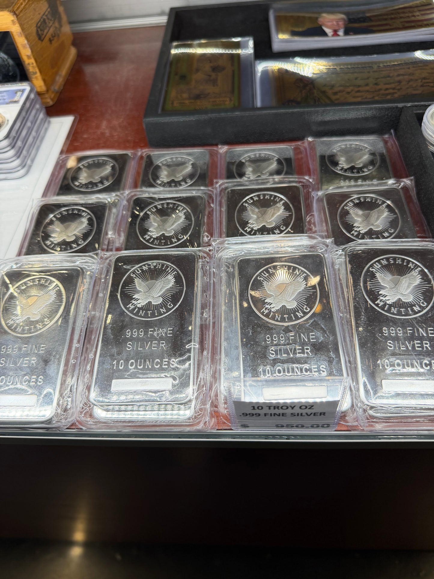 Silver bar bullion 10 ounce bar new shiny 99.9 pure silver …