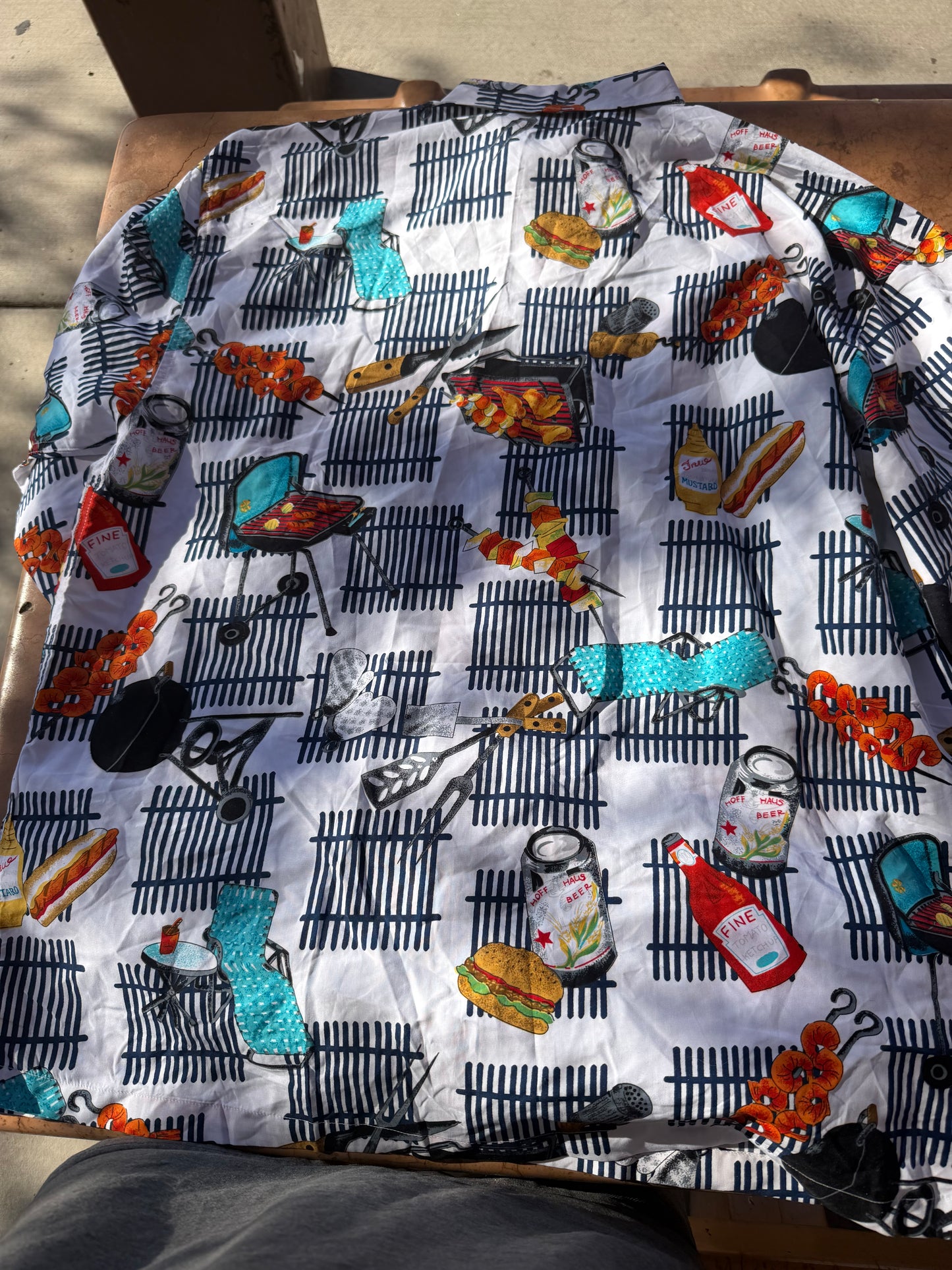 Vibes sport BBQ Barbecue button down shirt cool casual shirt for outdoor party new size XL…