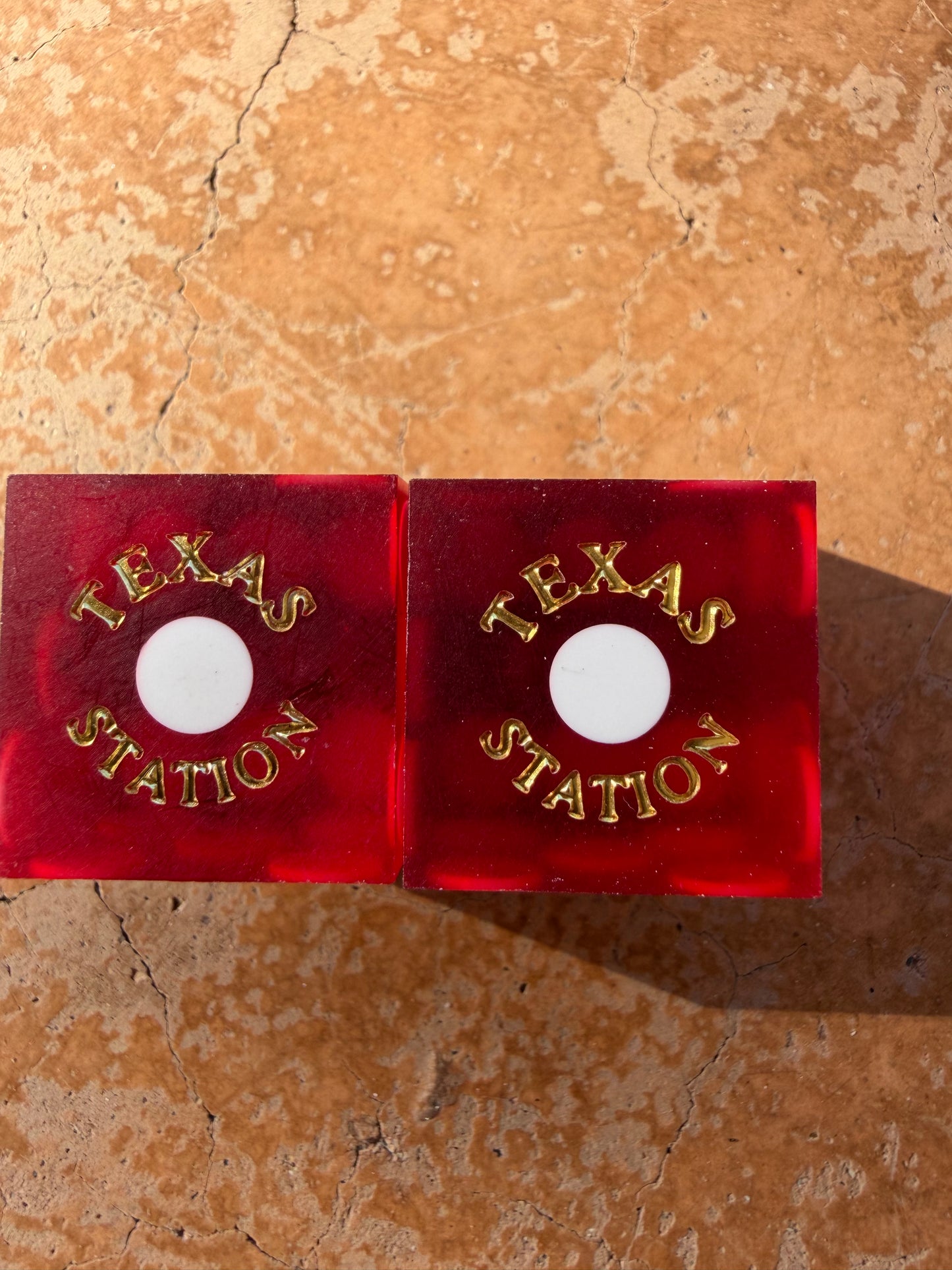 Texas station casino in Las Vegas 2 playing Dice red color actual official dice this casino is demolished now …