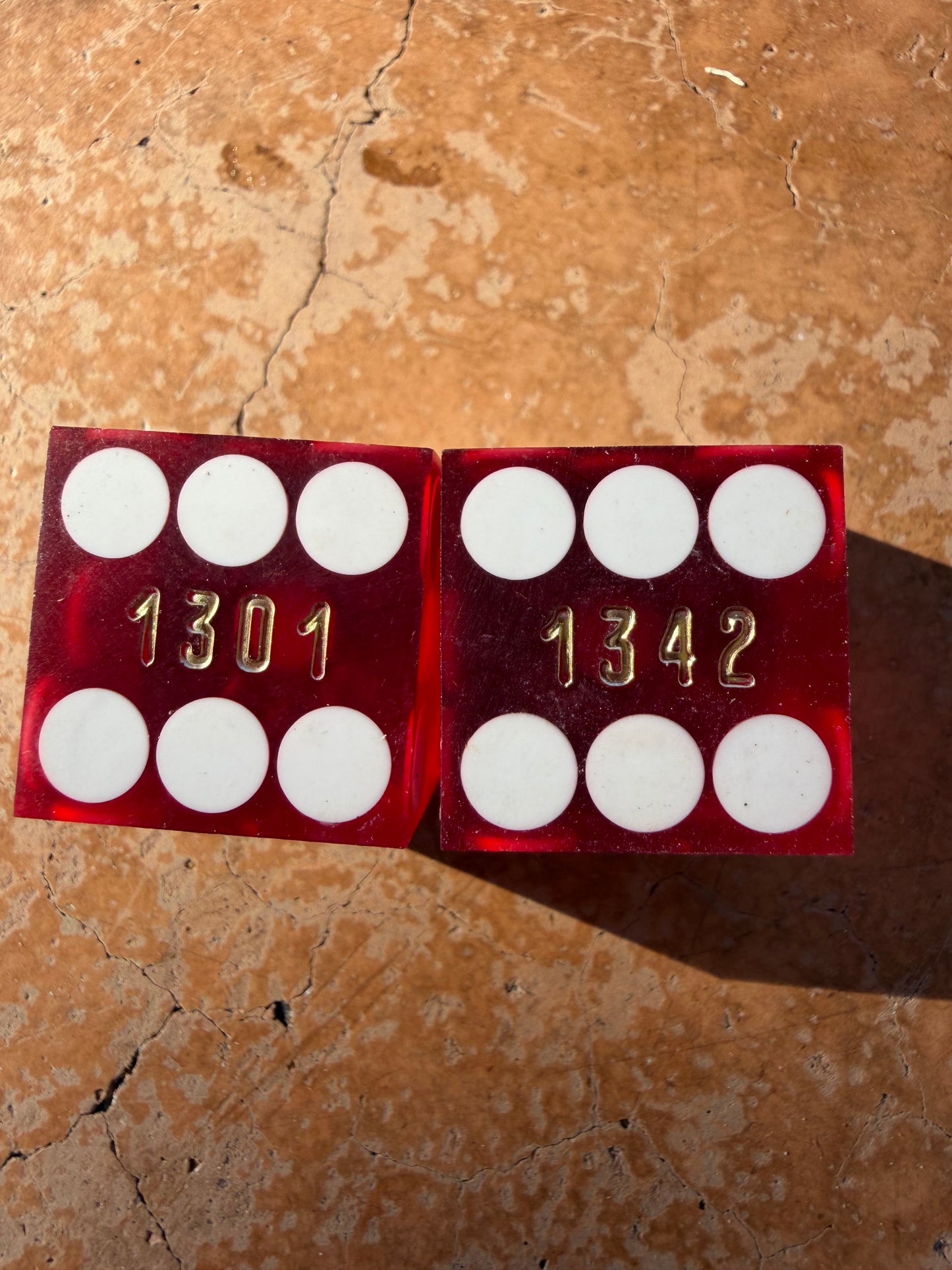 Texas station casino in Las Vegas 2 playing Dice red color actual official dice this casino is demolished now …