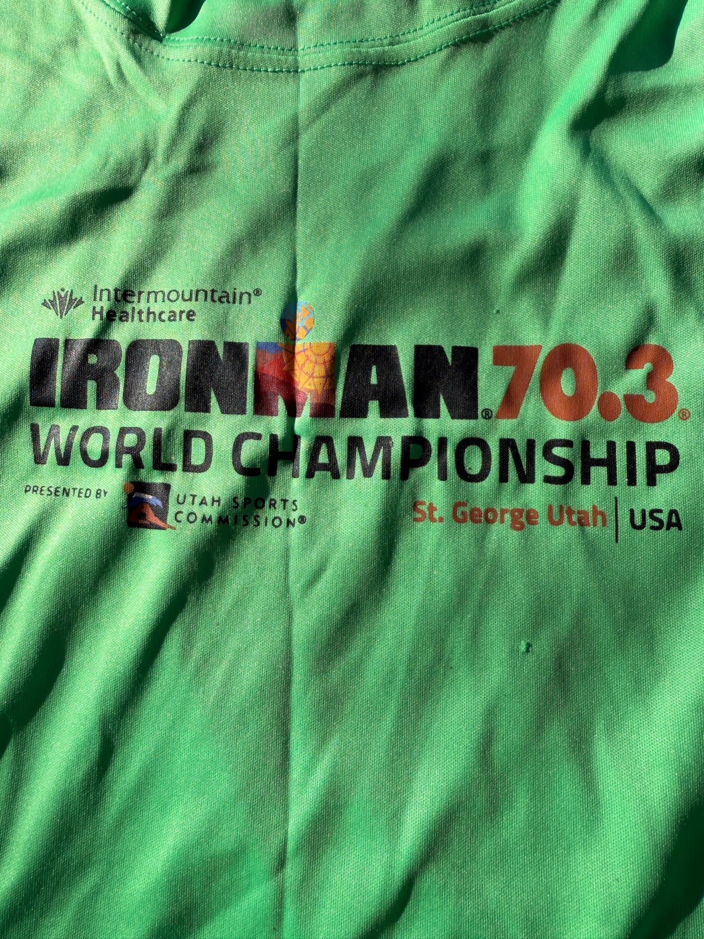 Ironman world competition 2022 volunteer tee shirt size Large green color new …