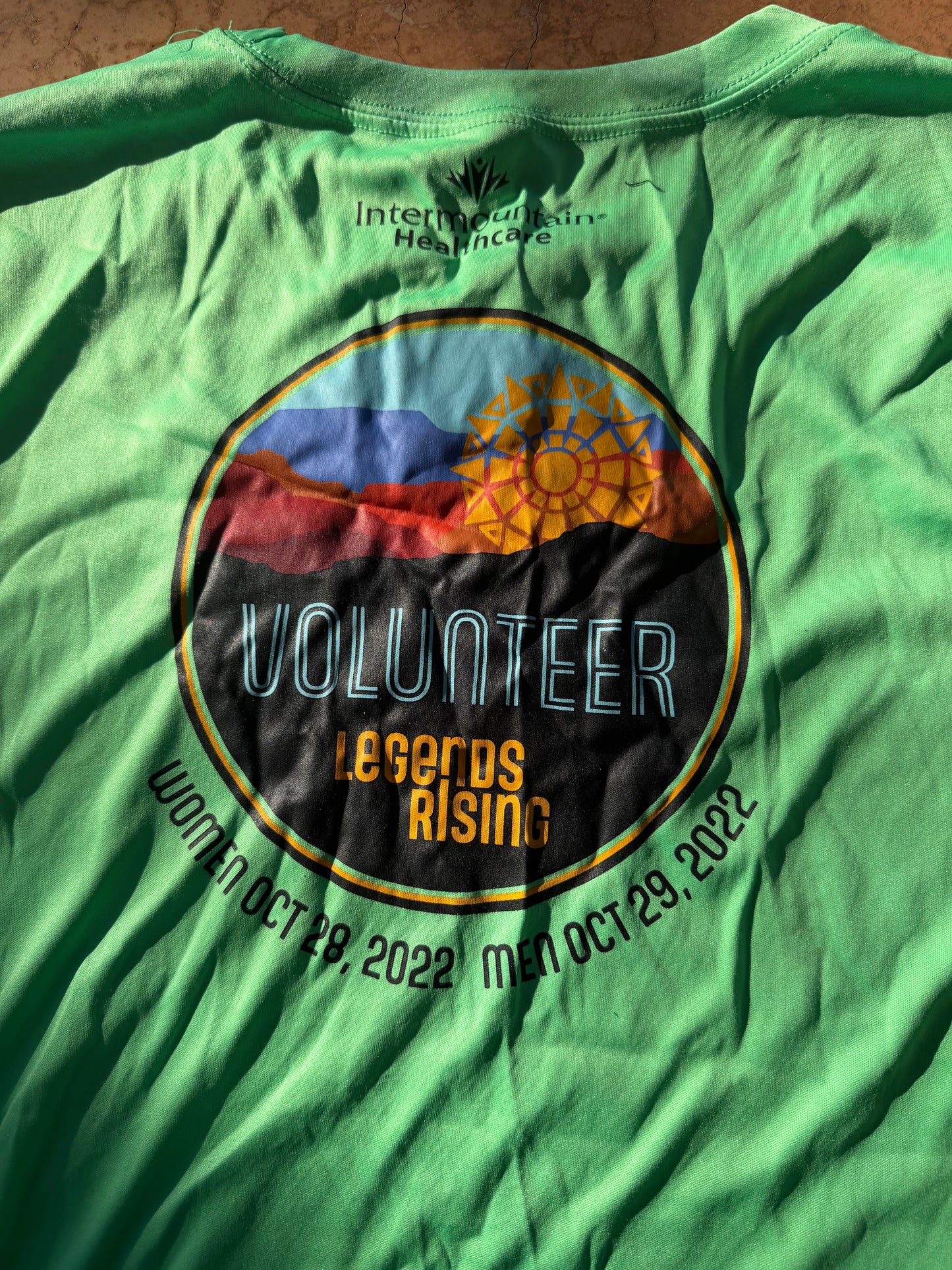Ironman world competition 2022 volunteer tee shirt size Large green color new …