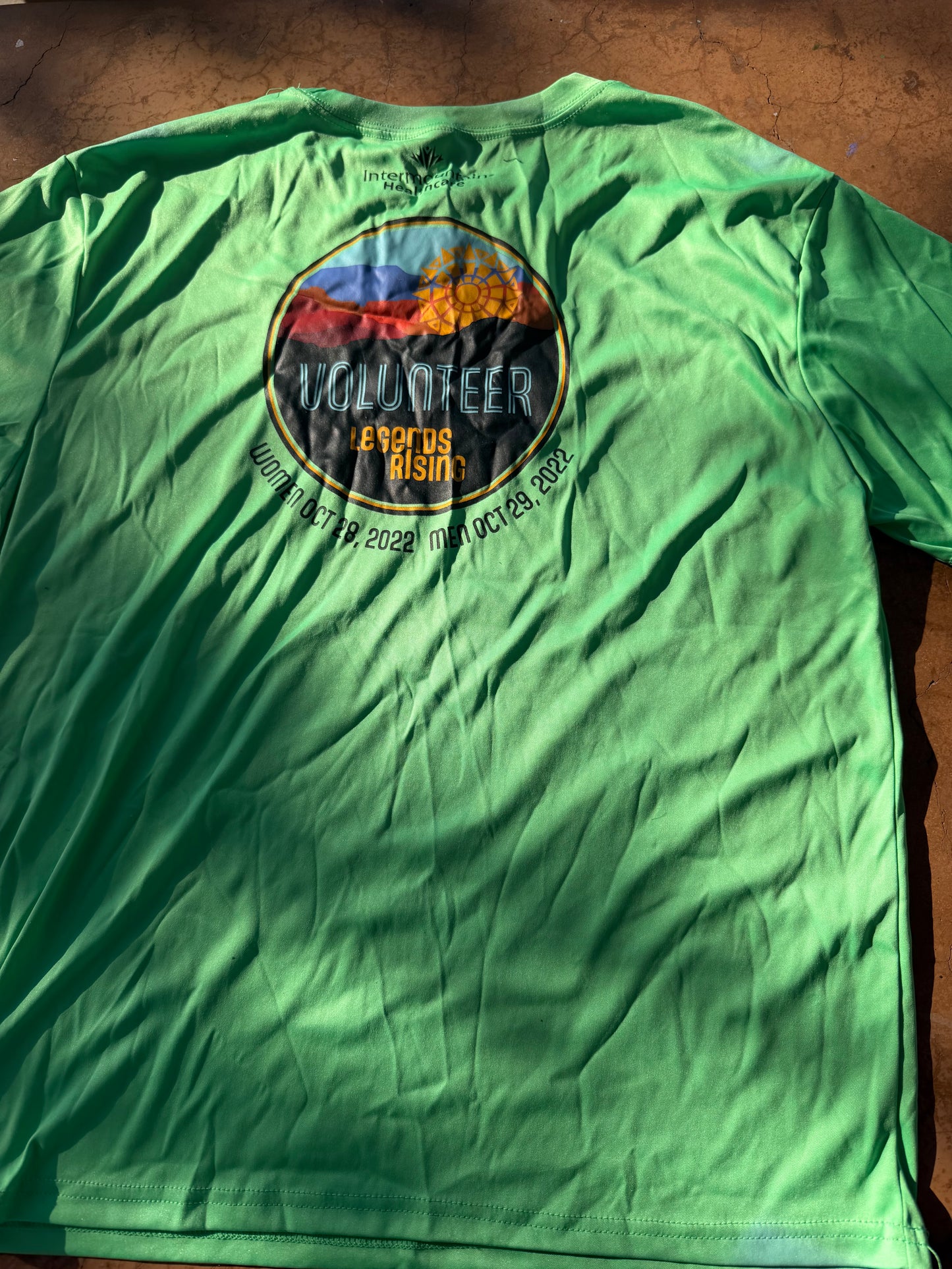 Ironman world competition 2022 volunteer tee shirt size Large green color new …