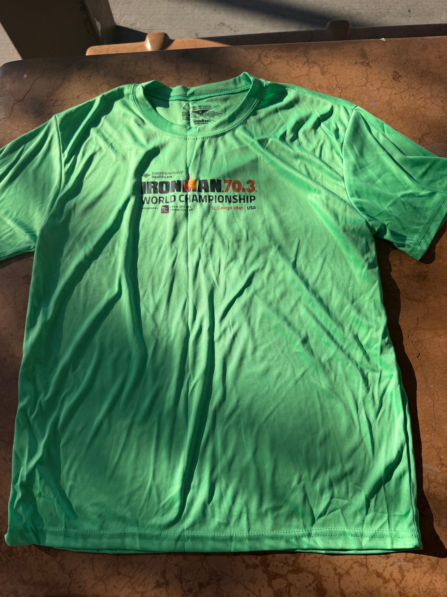 World Champion Iron man competition tee shirt volunteer shirt for help size Medium…