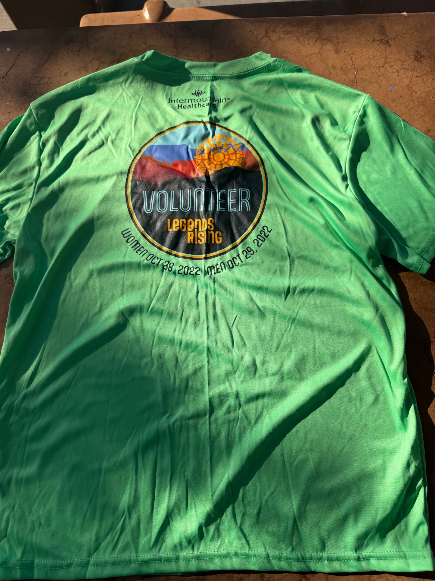 World Champion Iron man competition tee shirt volunteer shirt for help size Medium…