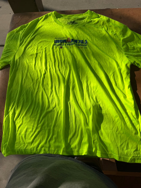Iron man world pro competition 2022 tee shirt green fluorescent  new Size 3X …
