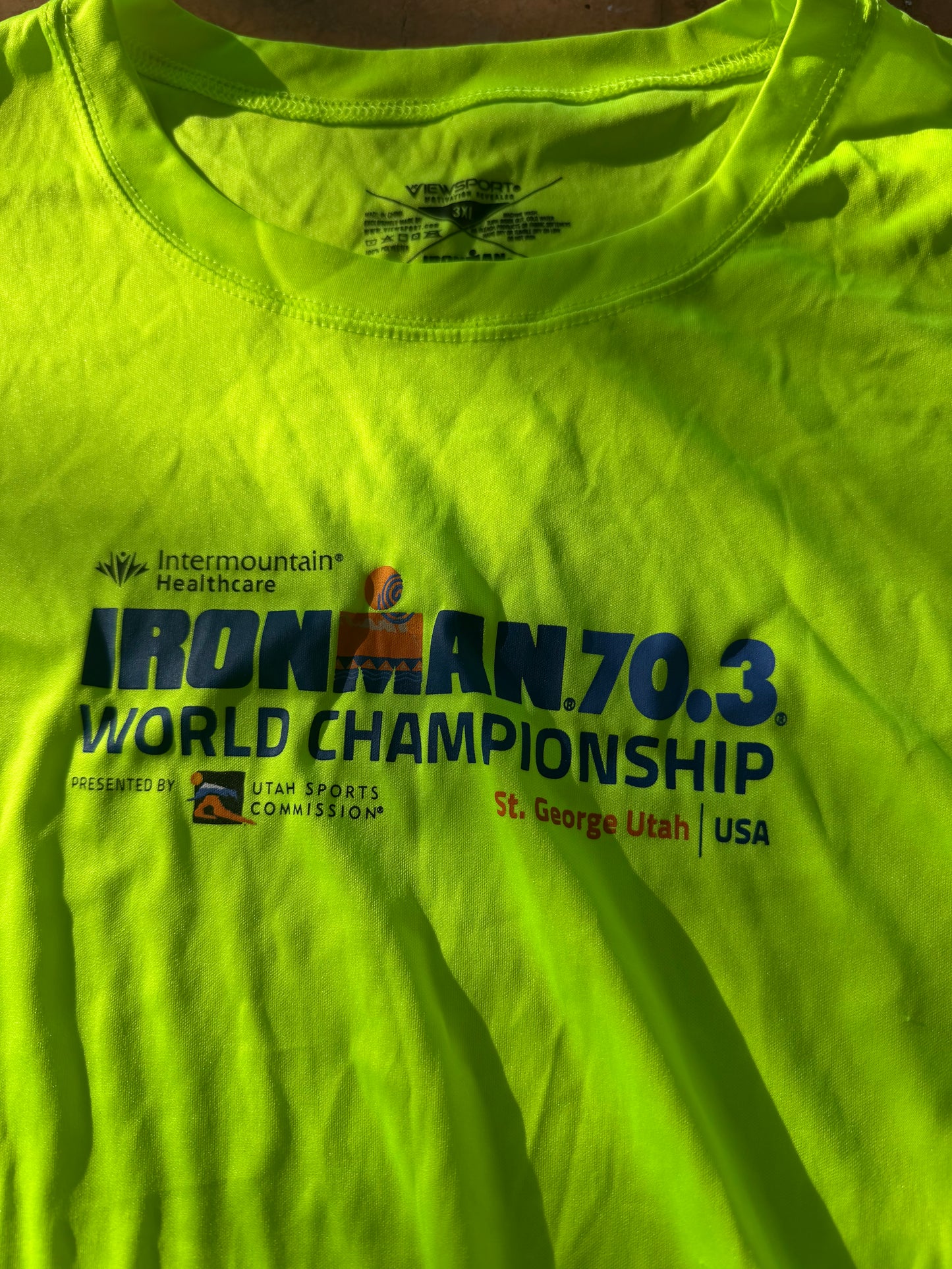 Iron man world pro competition 2022 tee shirt green fluorescent  new Size 3X …