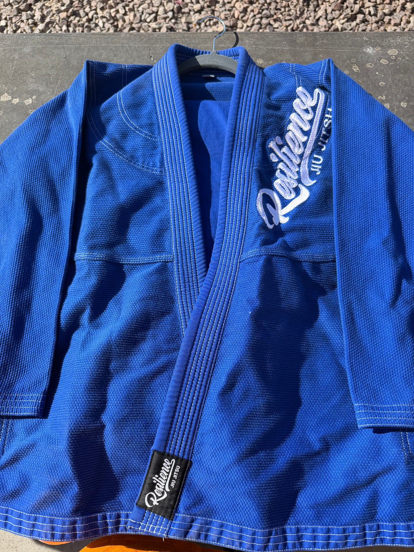 Jujitsu suit karate blue with insignia size A1 like a Medium adult top and pants …