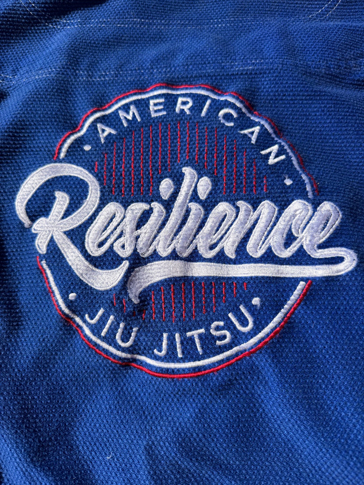 Jujitsu suit karate blue with insignia size A1 like a Medium adult top and pants …