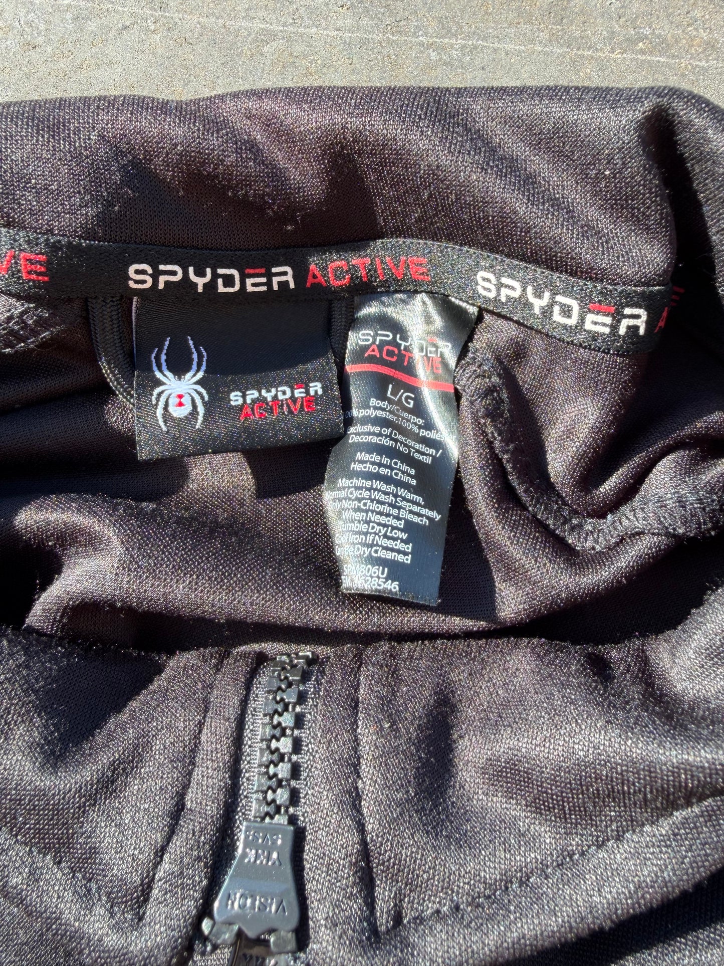 Spider active sportswear light jacket zipper front size Large …