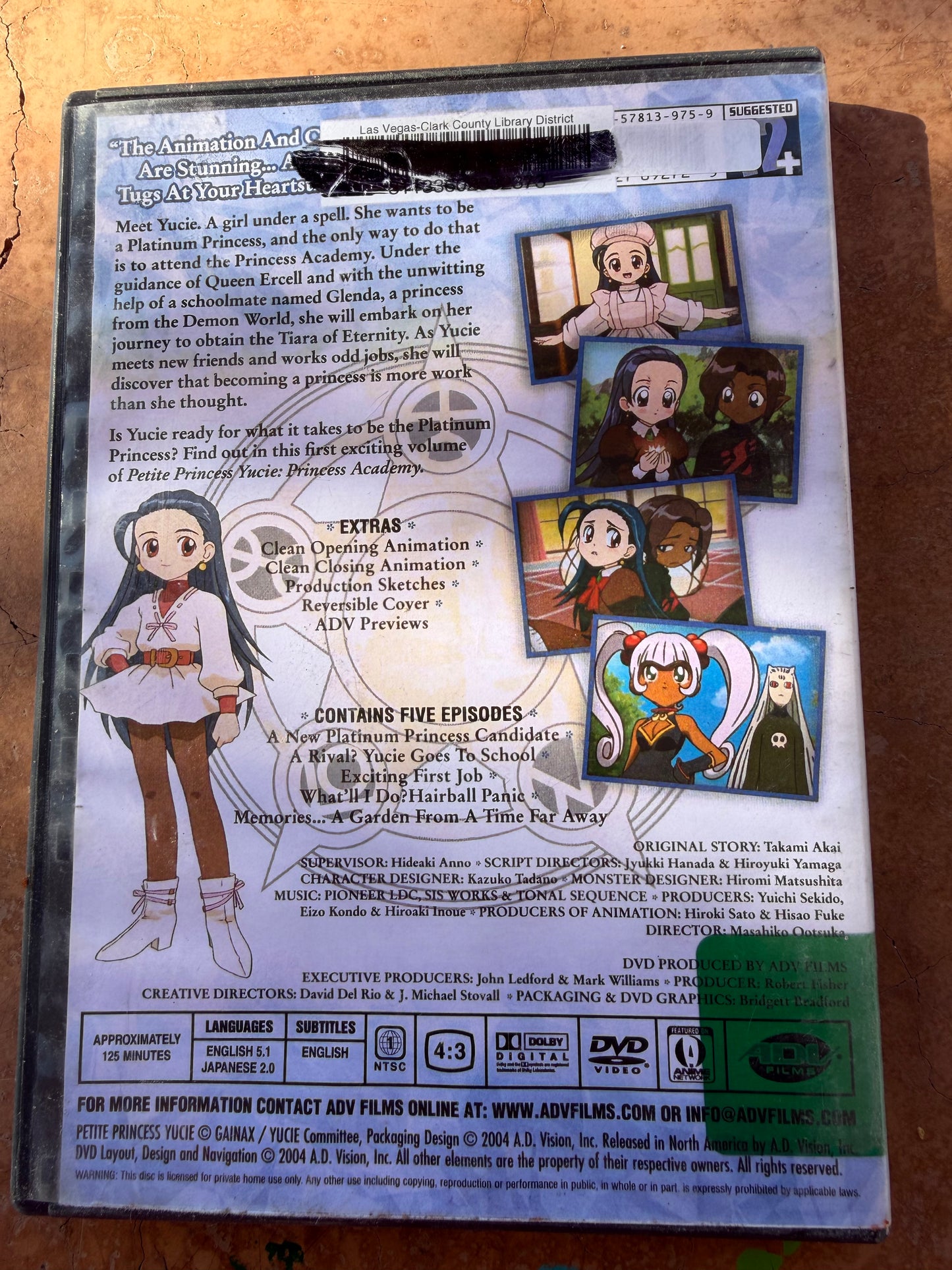 Pettie princess Yucie dvd anime series animated cartoon 5 episodes used…