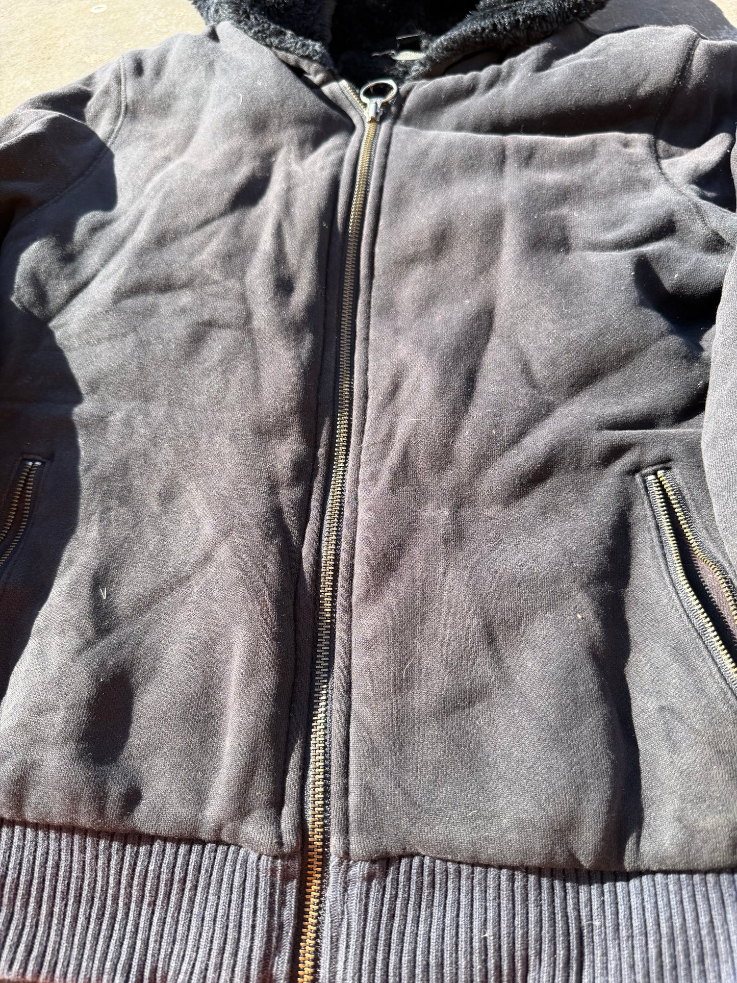 Old Navy hoodie size Large zipper black color …