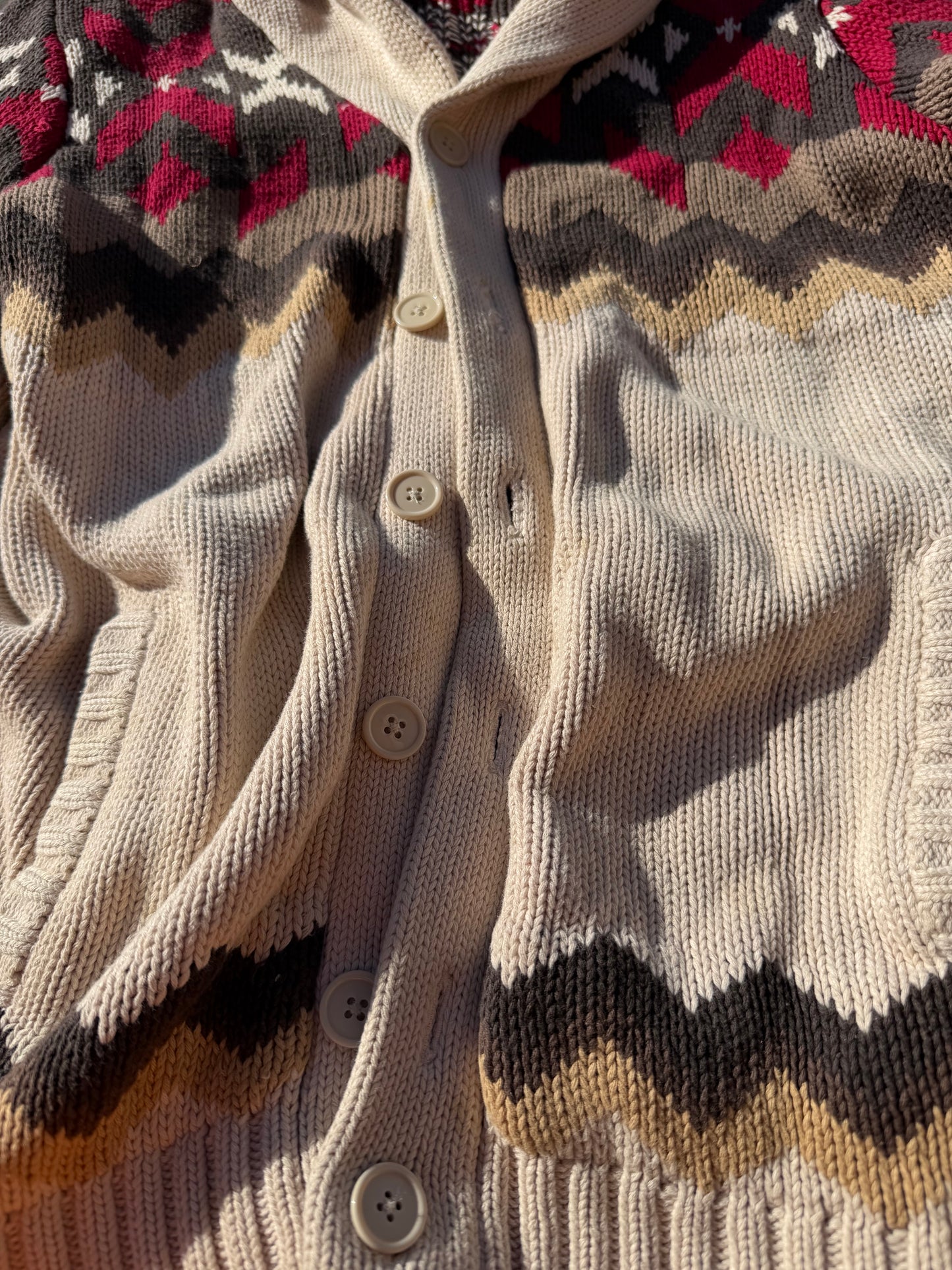 Old Navy heavy sweater knitted cotton thick sweater with long sleeve button down size Medium
