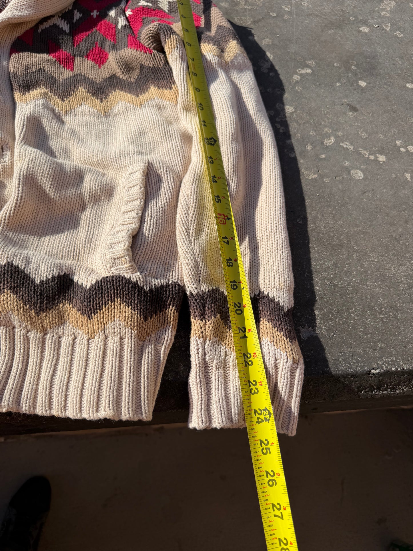 Old Navy heavy sweater knitted cotton thick sweater with long sleeve button down size Medium