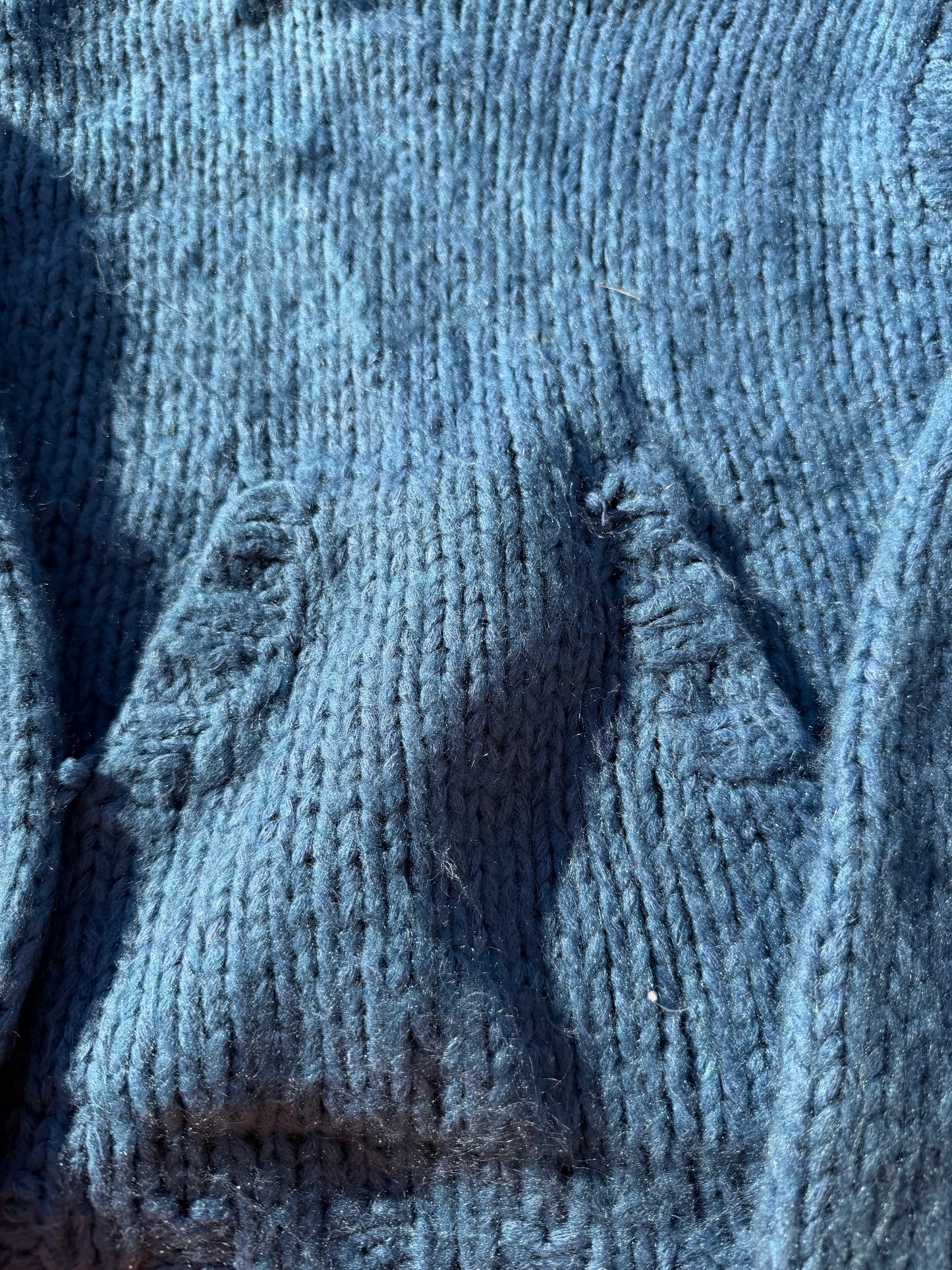 SO… clothing line. Sweater knitted silk sweater pullover  size Large blue color. …
