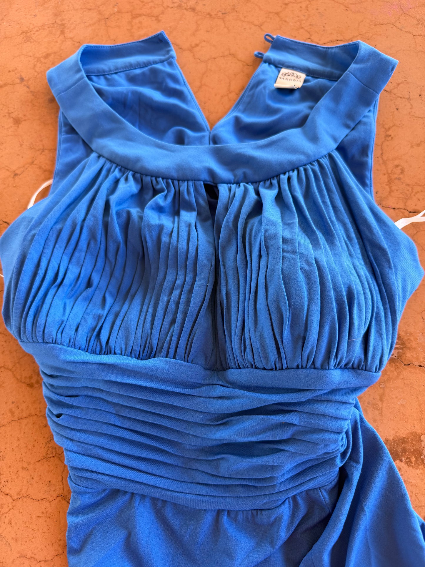 Sangria. dress elegant dress night out formal outfit blue color sleeveless dress size 10 long length…