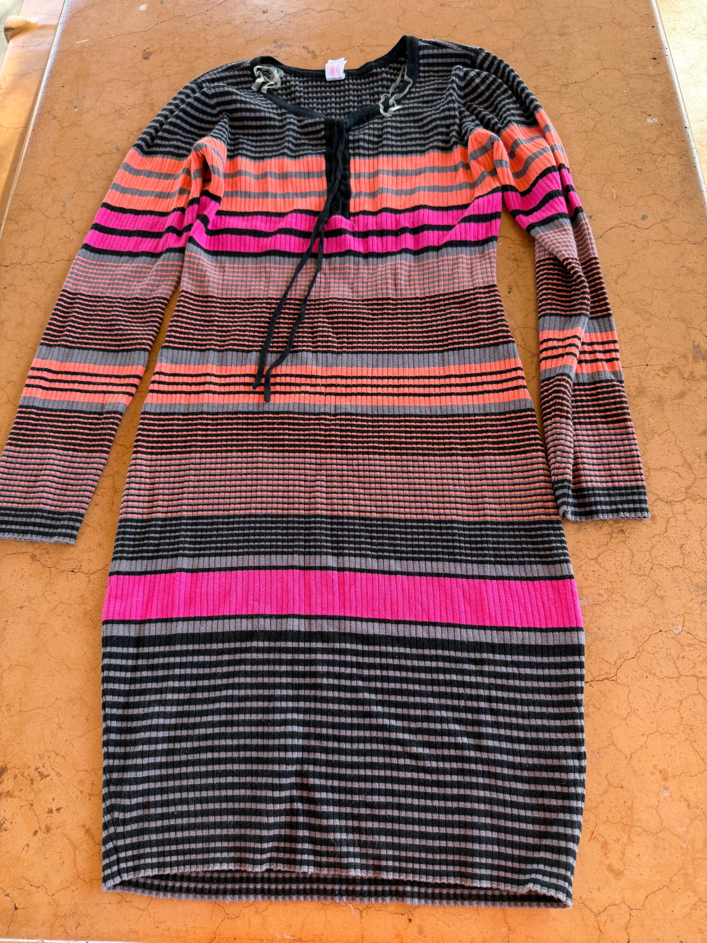 No Boundaries clothing line dress knitted colorful dress half length size Large…