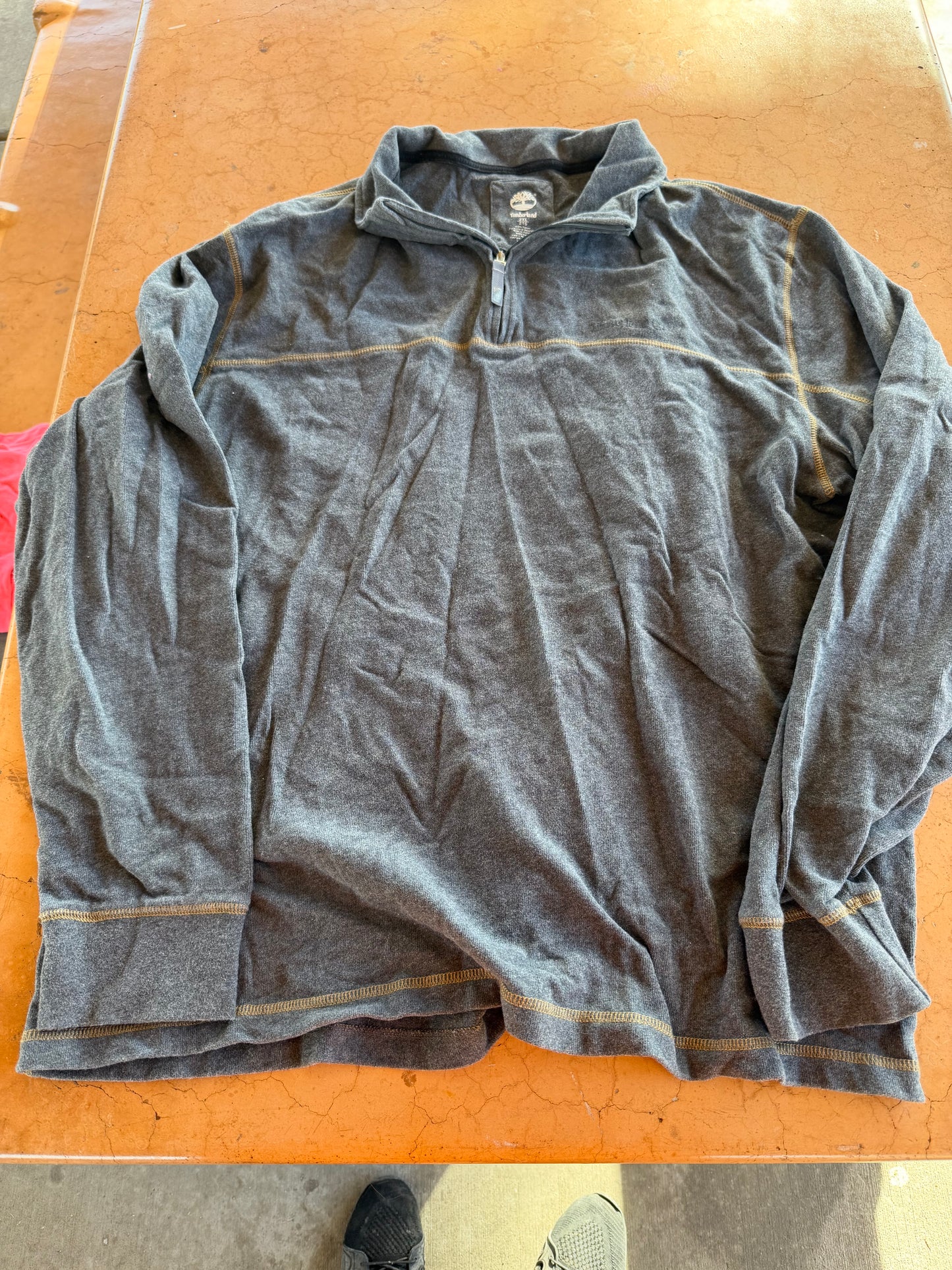 Timberland  clothing line light sweater size XXL gray color zipper …
