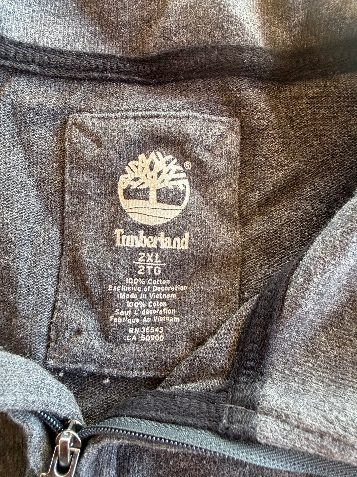 Timberland  clothing line light sweater size XXL gray color zipper …