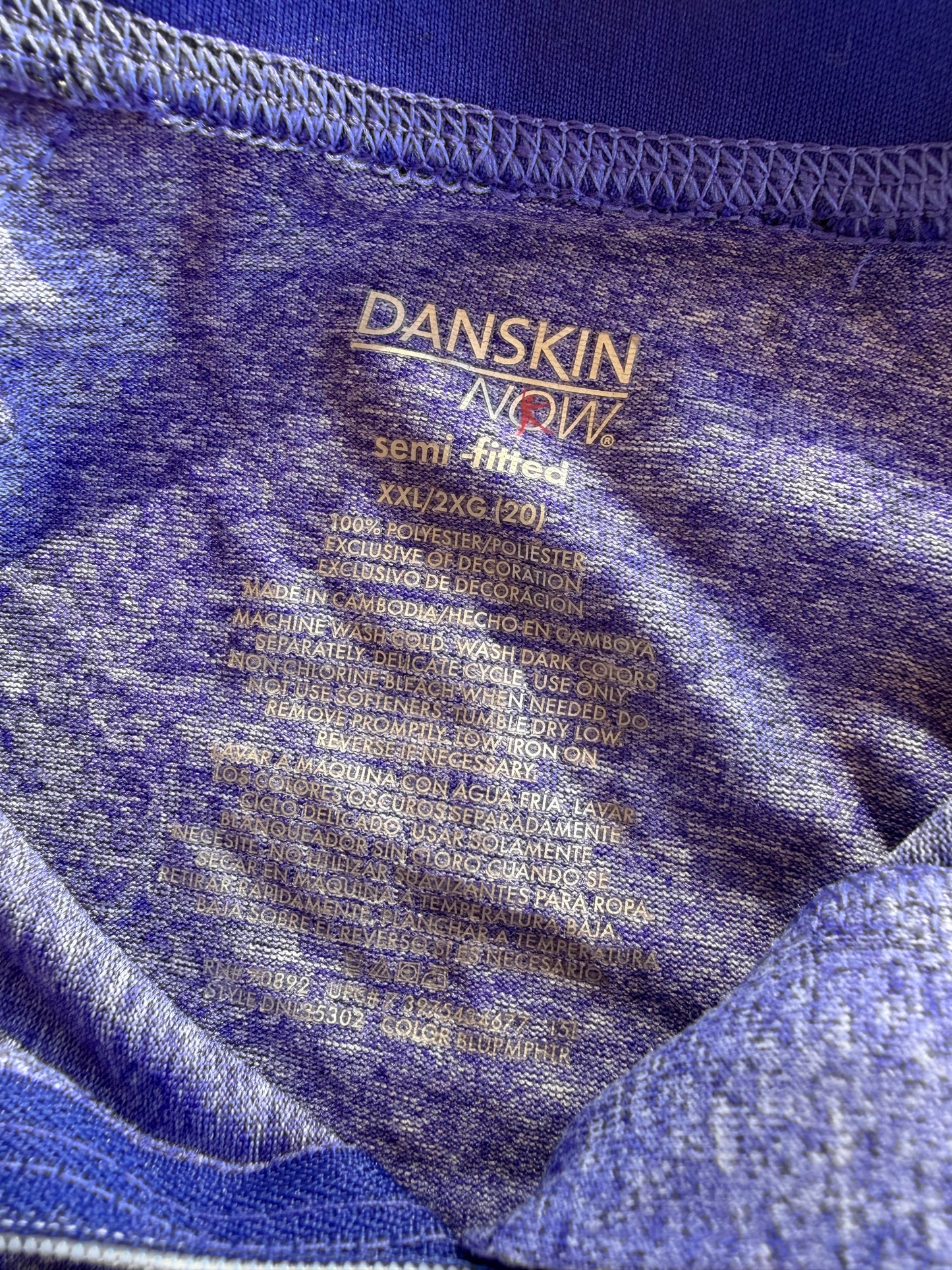 Danskin now active sports wear shirt. Size XL. Blue color …