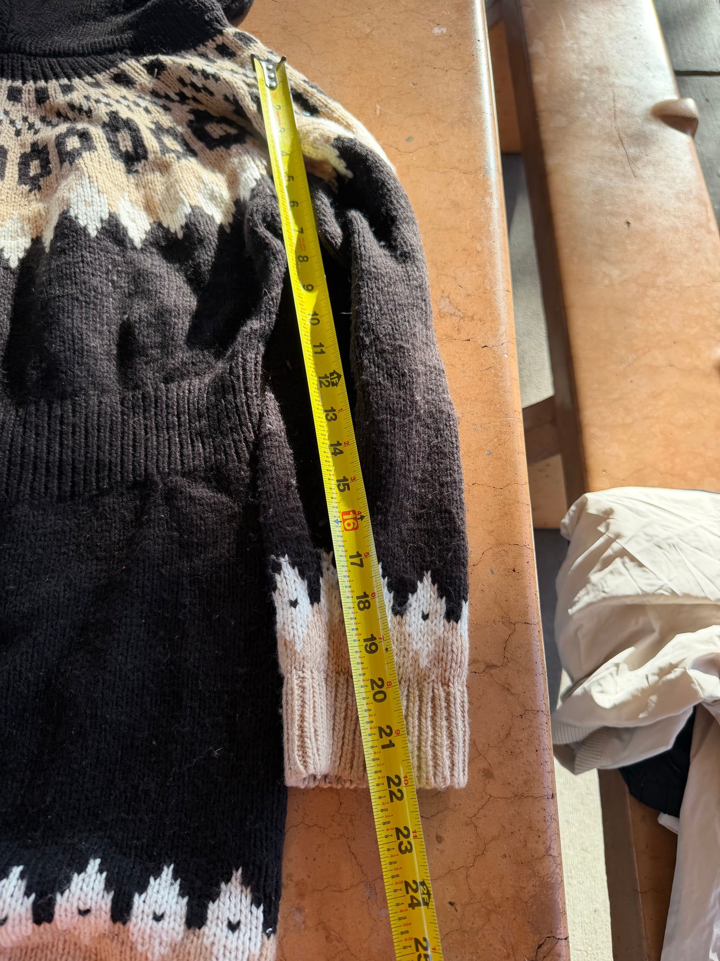 H&M clothing line full long sweater hoodie knitted coat. Heavy sweater size Large…