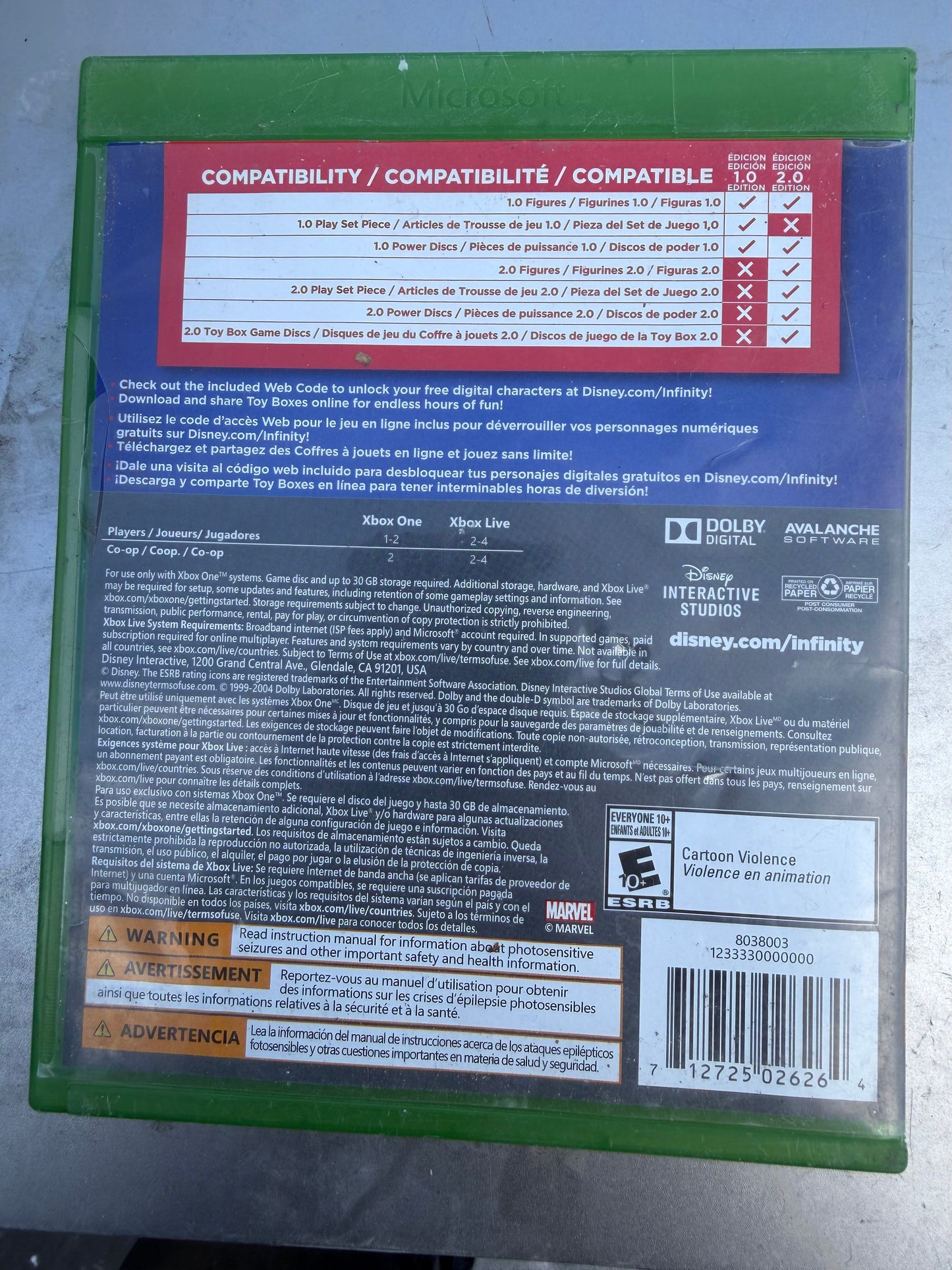 X-Box One game Disney Infinity for X-one …