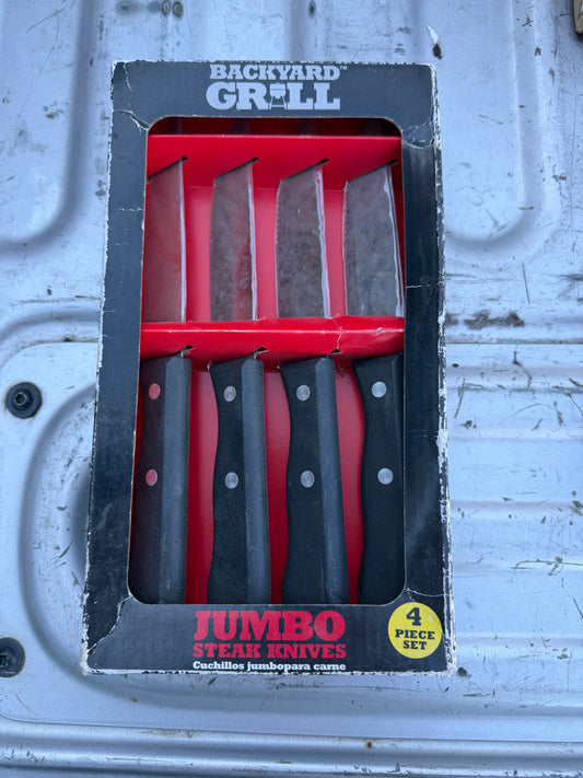Backyard Grill jumbo steak knife’s 4 each new …